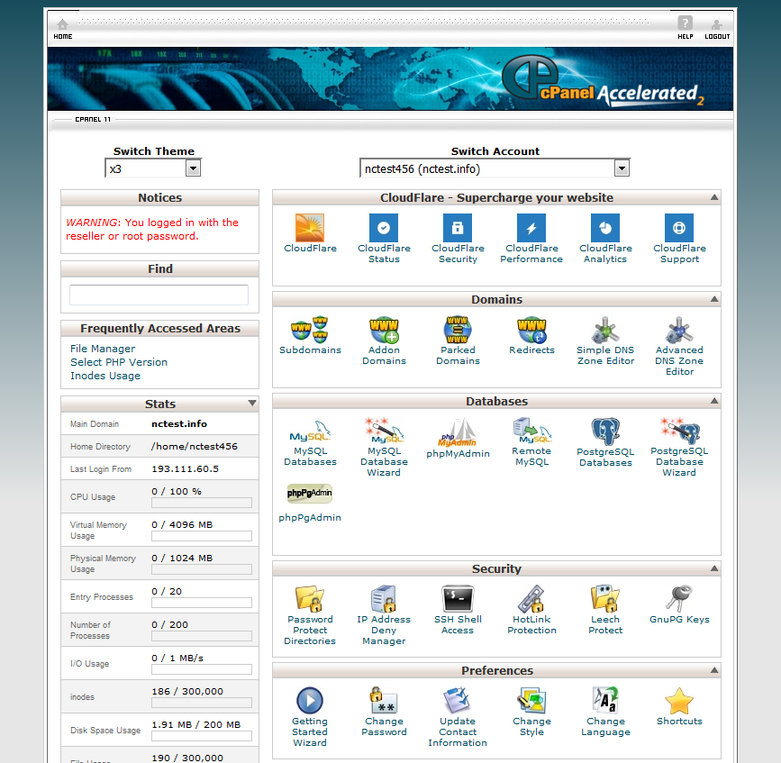 old cPanel pic